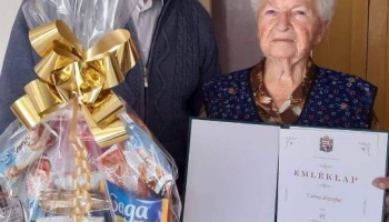 Február 9-én ünnepelte 95. születésnapját Csima Józsefné