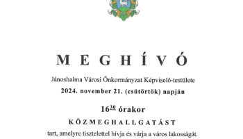 Meghívó - Közmeghallgatás - Városi Önkormányzat Képviselő-testülete