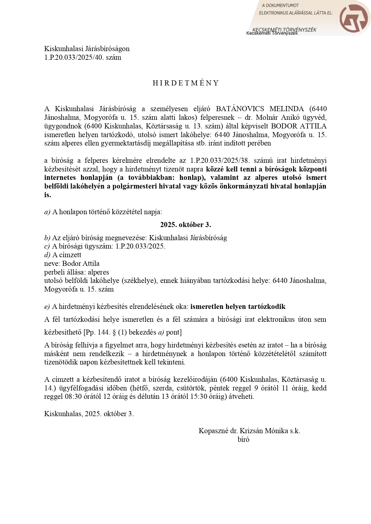 hirdetmeny  1.P.20.033/2025.